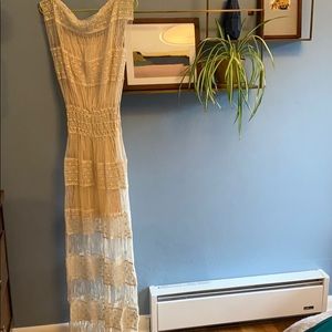 Anthropologie crocheted maxi dress